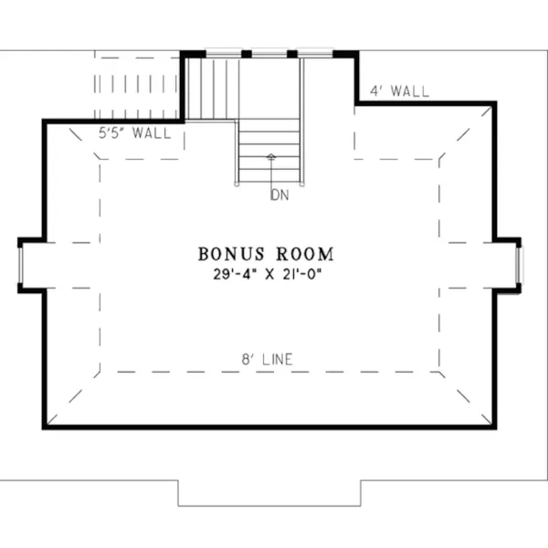 Building Plans Bonus Room - LeAnn European Garage 055D-1032 | House Plans and More