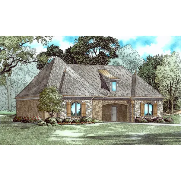 Traditional House Plan Front of Home - Harpers Meadow 3-Car Garage 055D-1035 | House Plans and More