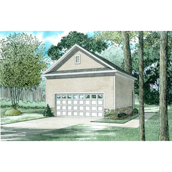 Traditional House Plan Front of Home - Dora Country Garage 055D-1037 | House Plans and More