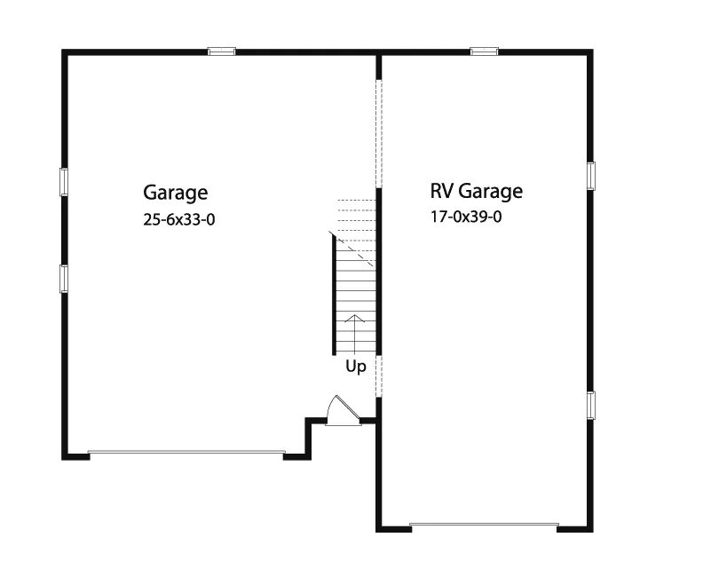 Building Plans First Floor - Kelby Garage With Loft And RV  059D-6012 | House Plans and More