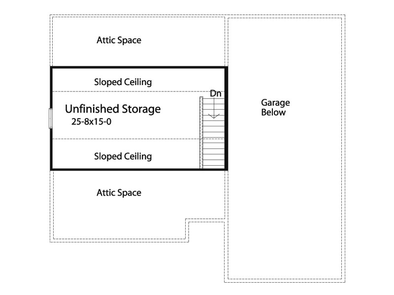 Building Plans Second Floor - Kelby Garage With Loft And RV  059D-6012 | House Plans and More