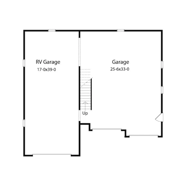 Building Plans First Floor - Lyric Two-Car And RV Garage  059D-6015 | House Plans and More