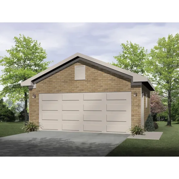 Traditional two-car garage offers a great handsome structure