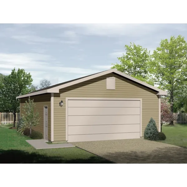 Two-car garage with a low maintenance siding exterior