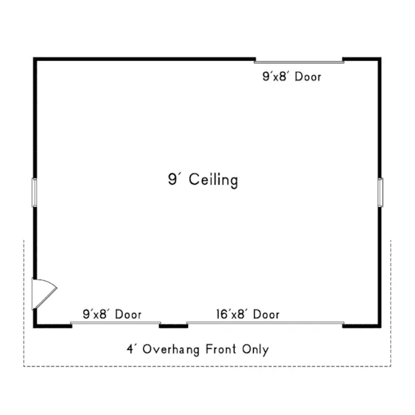 Building Plans First Floor - Alice Three-Car Garage  059D-6040 | House Plans and More