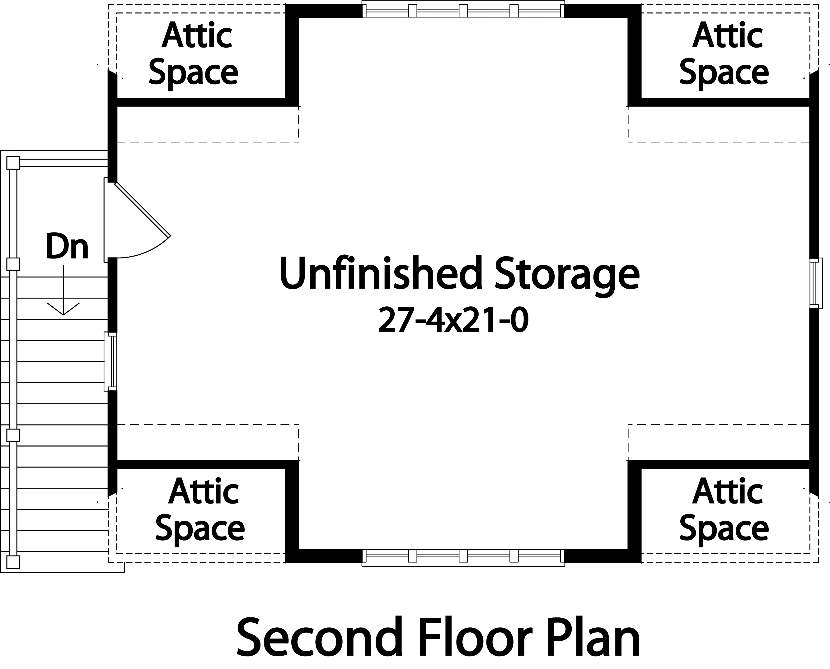 Building Plans Second Floor - Brissa Garage With Loft 059D-6065 | House Plans and More