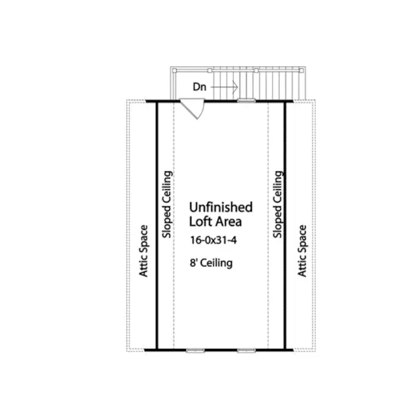 Building Plans Second Floor - Penn Barn Style Garage 059D-6083 | House Plans and More