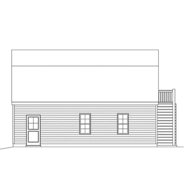 Building Plans Right Elevation - Penn Barn Style Garage 059D-6083 | House Plans and More