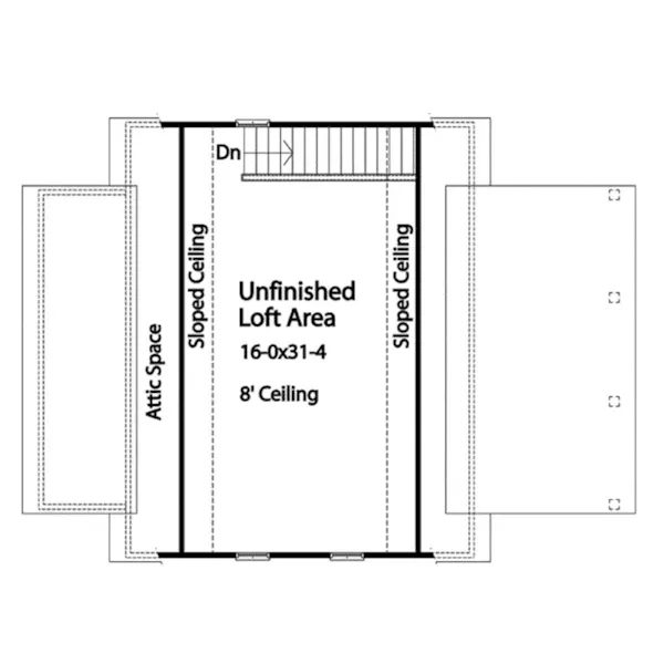 Building Plans Second Floor - Raymar Gambrel Roof Garage 059D-6086 | House Plans and More