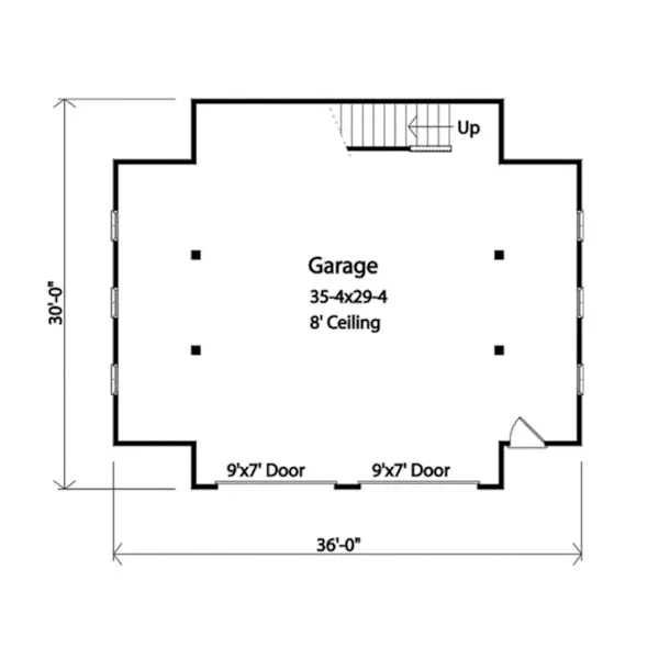 Building Plans First Floor - Sadie Barn Style Loft Garage 059D-6109 | House Plans and More