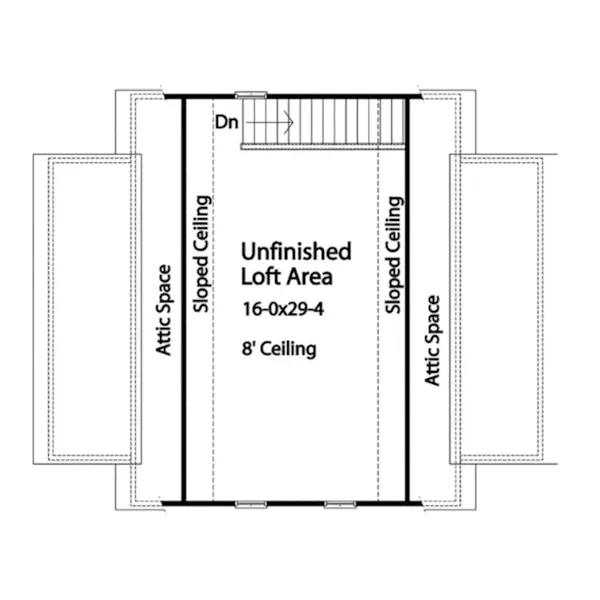 Building Plans Second Floor - Sadie Barn Style Loft Garage 059D-6109 | House Plans and More