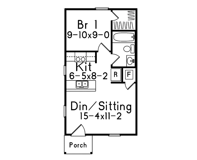 Cabin & Cottage House Plan First Floor - Cashman Vacation Cottage Home 059D-7500 | House Plans and More