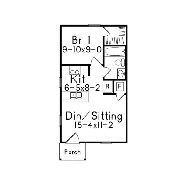 Cabin & Cottage House Plan First Floor - Cashman Vacation Cottage Home 059D-7500 | House Plans and More