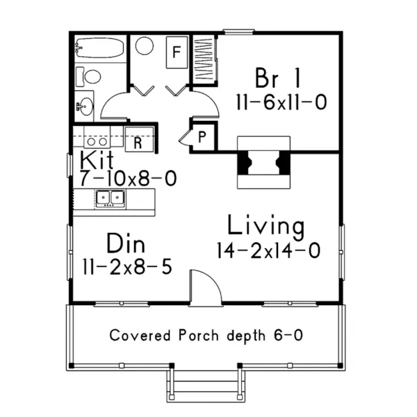 Building Plans First Floor - Twinsburg Country Cabin 059D-7501 | House Plans and More