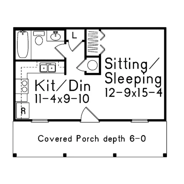 Building Plans First Floor - Klondike Country Cabin Home 059D-7502 | House Plans and More