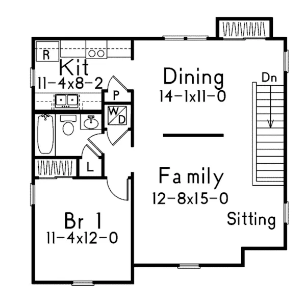 Building Plans Second Floor - Payton Two-Car Garage Apartment 059D-7503 | House Plans and More