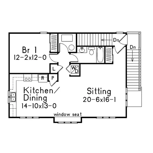 Building Plans Second Floor - Laycie 3-Car Garage Apartment 059D-7504 | House Plans and More