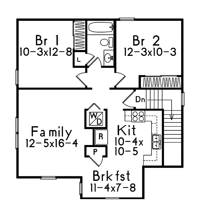 Building Plans Second Floor - Lena Park 3-Car Garage Apartment 059D-7507 | House Plans and More