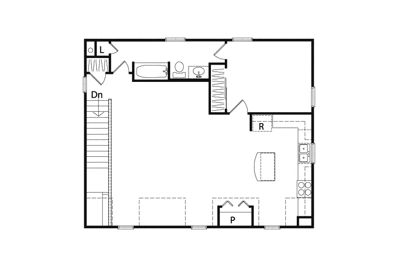 Building Plans Second Floor - Pryor Two-Car Garage Apartment 059D-7511 | House Plans and More