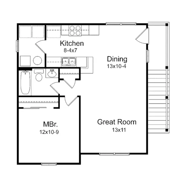 Building Plans Second Floor - Sonoata Garage Apartment 059D-7513 | House Plans and More