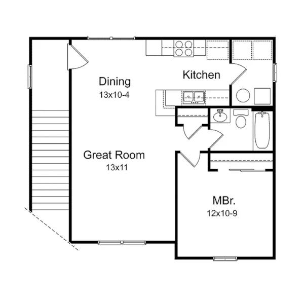 Building Plans Second Floor - Parkman Garage Apartment 059D-7515 | House Plans and More