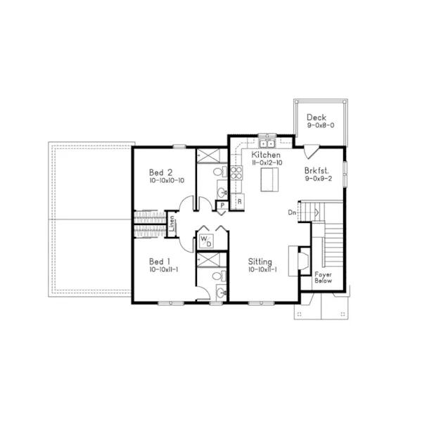 Cabin & Cottage House Plan Second Floor - 059D-7529 | House Plans and More