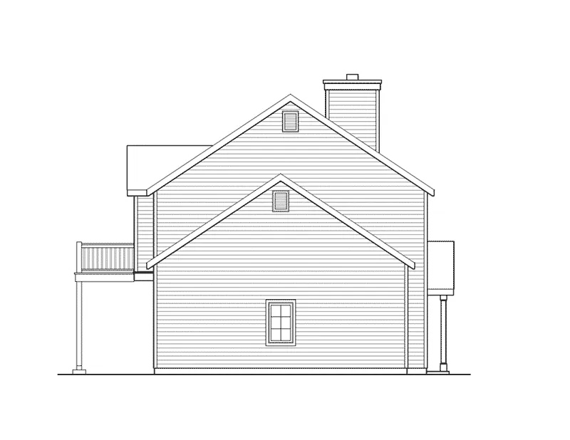 Shingle House Plan Left Elevation - 059D-7529 | House Plans and More