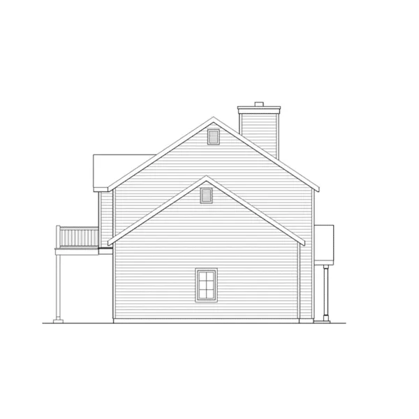 Cabin & Cottage House Plan Left Elevation - 059D-7529 | House Plans and More