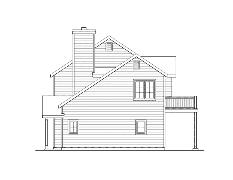 Shingle House Plan Right Elevation - 059D-7529 | House Plans and More