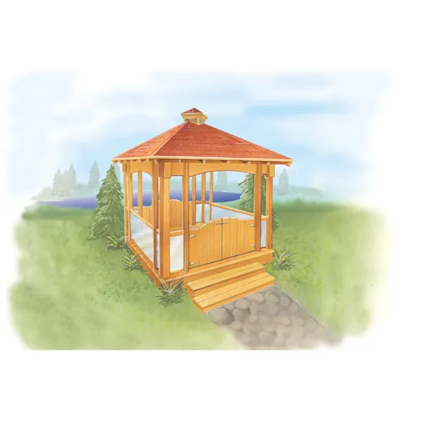 Lovely all wood garden gazebo