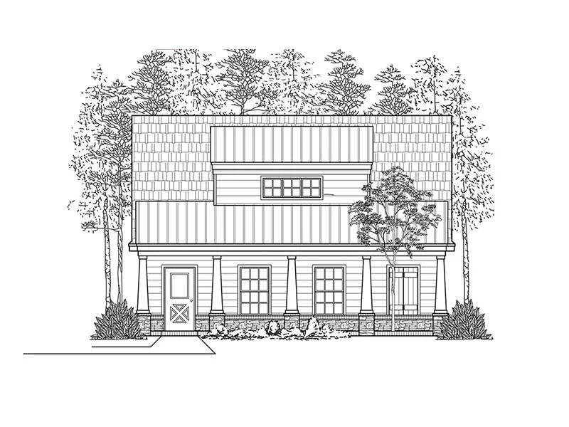 Traditional House Plan Front of Home -  075D-7507 | House Plans and More
