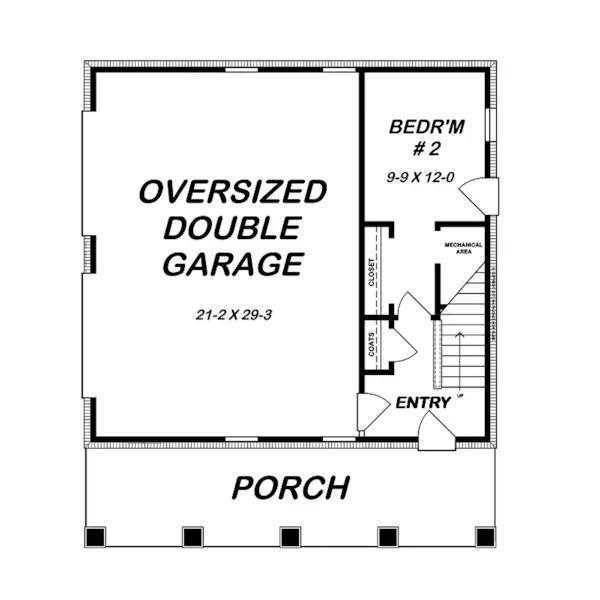 Ranch House Plan First Floor -  075D-7508 | House Plans and More