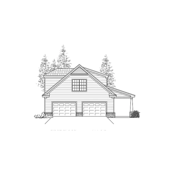 Ranch House Plan Left Elevation -  075D-7508 | House Plans and More