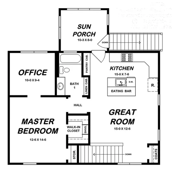 Building Plans Second Floor - 075D-7510 | House Plans and More