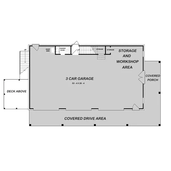 Ranch House Plan First Floor -  075D-7511 | House Plans and More