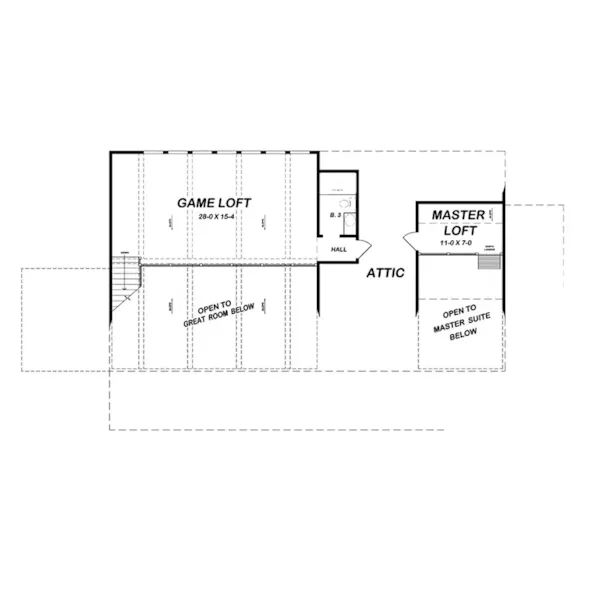 Ranch House Plan Third Floor -  075D-7511 | House Plans and More