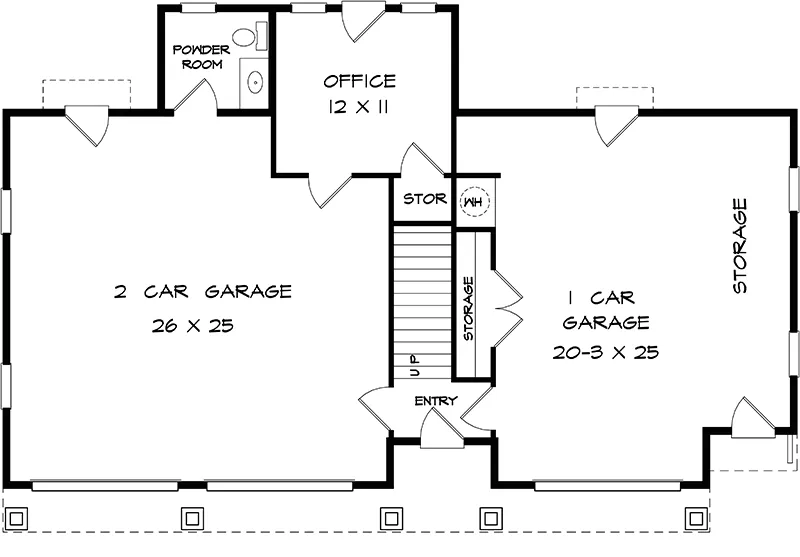 Arts & Crafts House Plan First Floor - 076D-0320 | House Plans and More