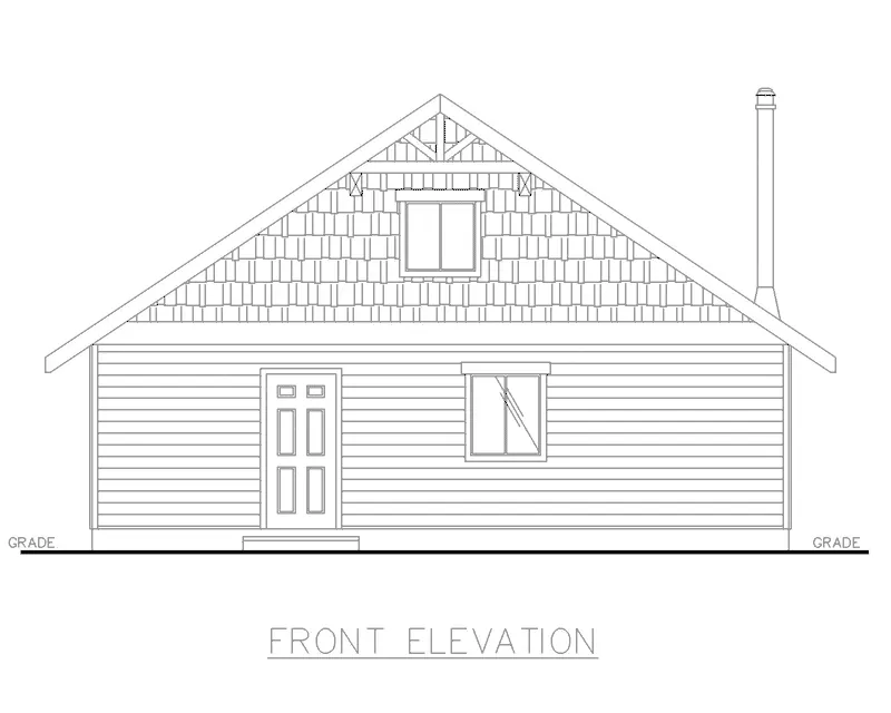 Cabin & Cottage House Plan Front Elevation - 088D-0482 | House Plans and More