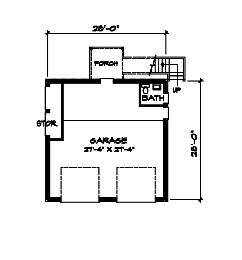 Building Plans First Floor - Durhamville Apartment Garage 095D-0039 | House Plans and More