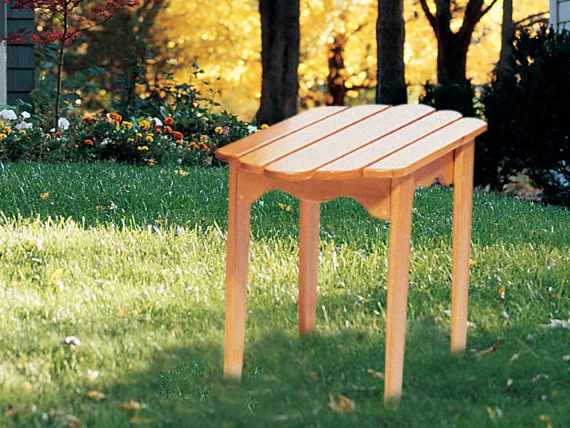 Rustic all wood adirondack table