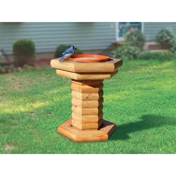 Lanscape timber bird feeder has rustic country charm and is perfect for the bird enthusiast