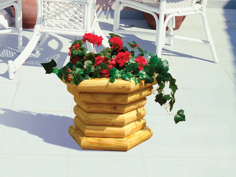 Landscape timber deck planter would be the perfect addition on the deck of a rustic or vacation home plan