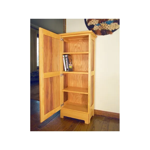 All wood jelly cupboard has a door that closes across the front