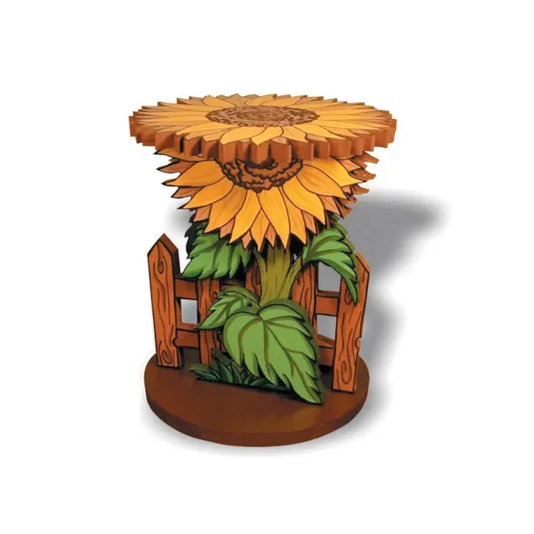 This sunflower plant stand can be painted to match any décor in your country home plan