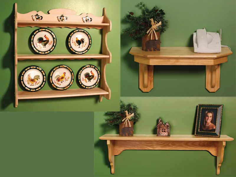 This basic all wood shelf is a designt hat would easily fit into any room décor
