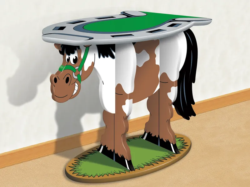 Great for a country style home or children's room, this horse table is a conversation piece