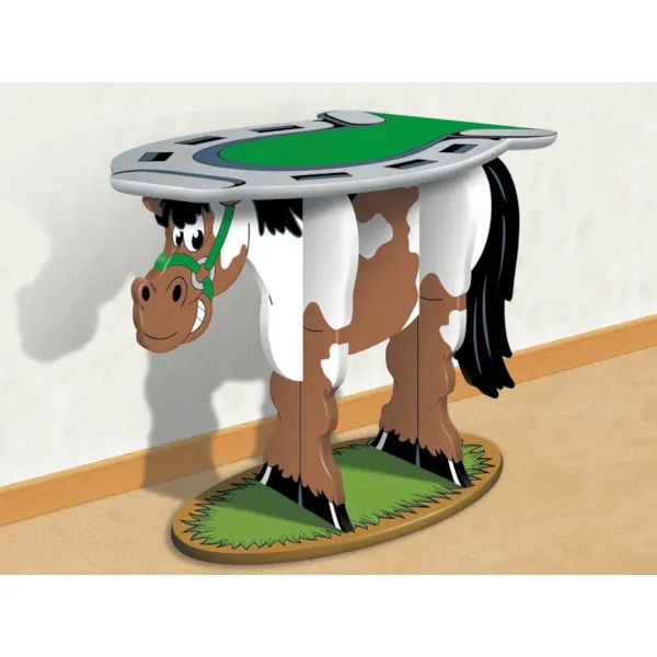 Great for a country style home or children's room, this horse table is a conversation piece