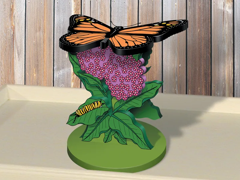 This cheerful butterfly plant stand is the perfect look for a greenhouse, sunroom or covered patio