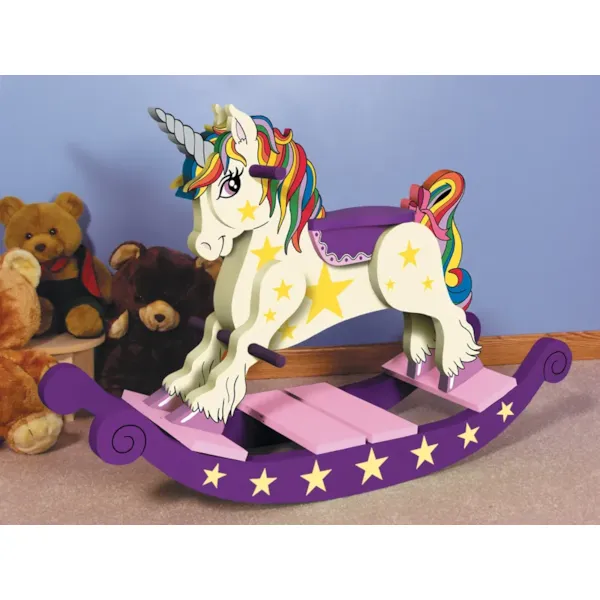 Unicorn rocking horse is a great old-fashioned toy that can be handed down for generations