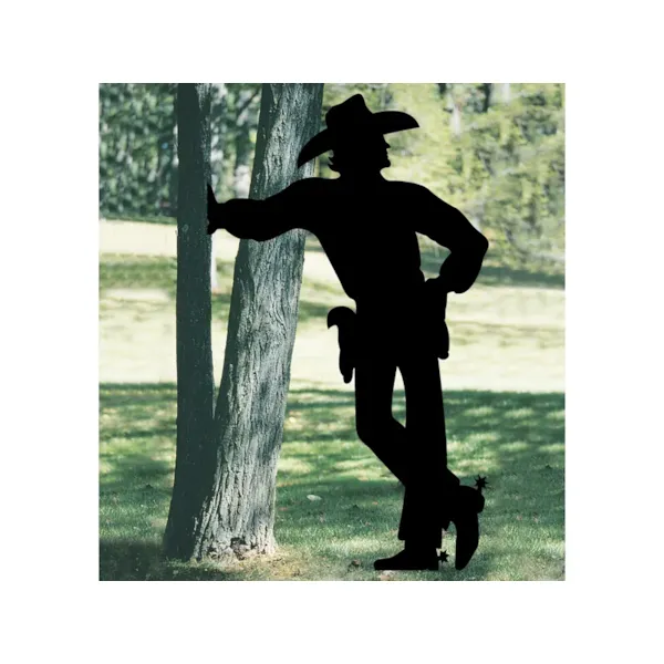 Cowboy shadow yard art adds a great country touch to your backyard